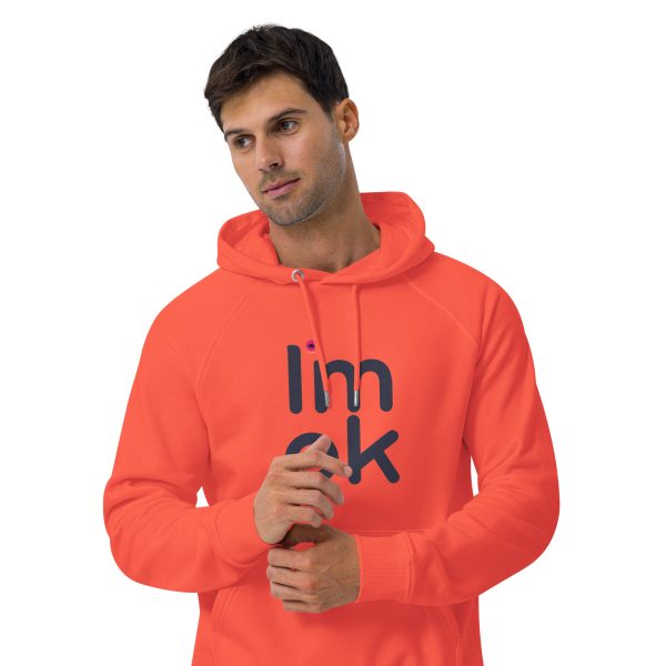I'm Okay Unisex Eco Raglan Hoodie - Image 7